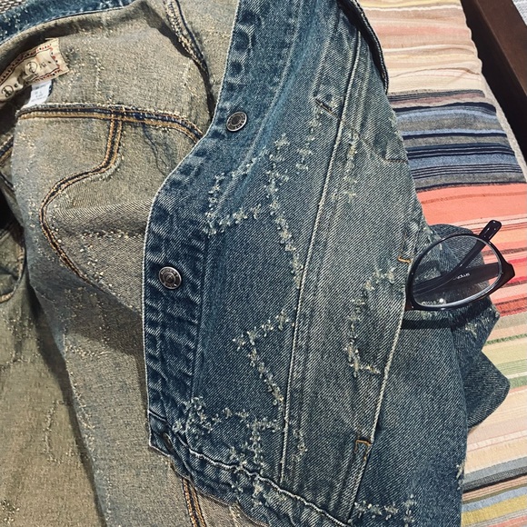 STITCHED DENIM JACKET - Picture 9 of 10